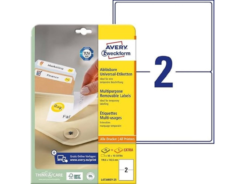 AVERY Zweckform Etiquette universelle, 199,6 x 143,5 mm