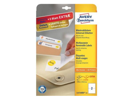 AVERY Zweckform Etiquette universelle, 199,6 x 143,5 mm
