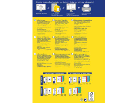 AVERY Zweckform Etiquette pour dos de classeur, 61 x 297 mm