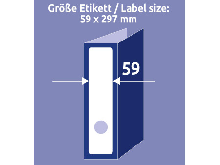 AVERY Zweckform Etiquette pour dos de classeur, 59 x 297 mm