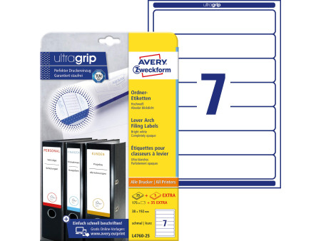 AVERY Zweckform Etiquette pour dos de classeur, blanc
