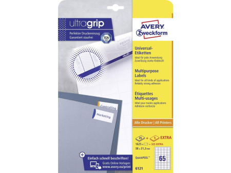 AVERY Zweckform Etiquette universelle, 38 x 21,2 mm, blanc