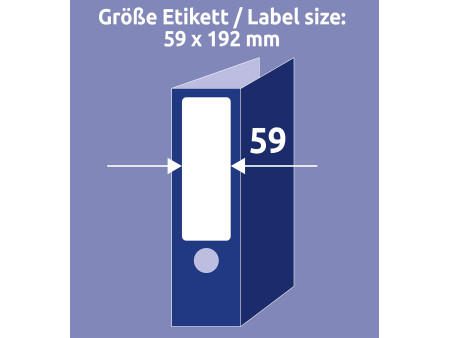 AVERY Zweckform Etiquette pour dos de classeur, 59 x 192 mm
