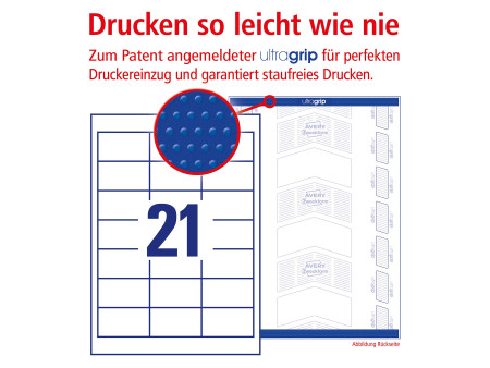 AVERY Zweckform Etiquette universelle, 64 x 36 mm, blanc