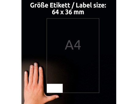 AVERY Zweckform Etiquette universelle, 64 x 36 mm, blanc