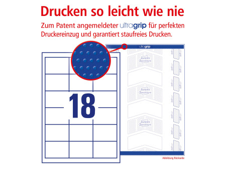 AVERY Zweckform Etiquette universelle, 64 x 45 mm, blanc