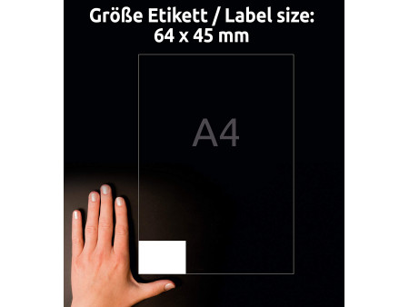 AVERY Zweckform Etiquette universelle, 64 x 45 mm, blanc