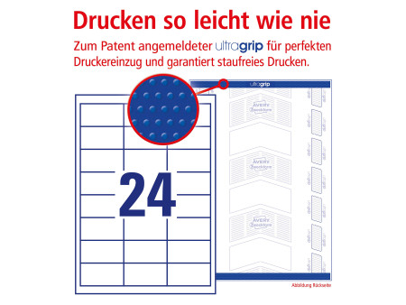 AVERY Zweckform Etiquette universelle, 64,6 x 33,8 mm, blanc