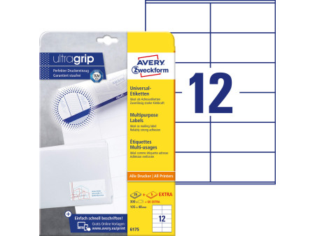 AVERY Zweckform Etiquette universelle, 105 x 48 mm, blanc