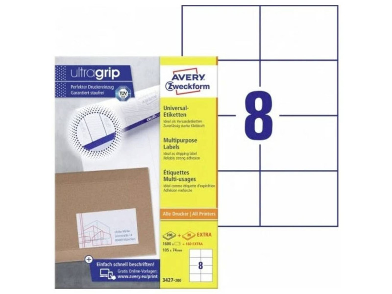 AVERY Zweckform Etiquette universelle, 105 x 74 mm, blanc