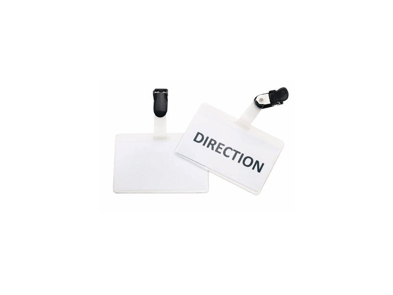 pavo Porte-badge, avec clip, 60 x 90 mm, transparent