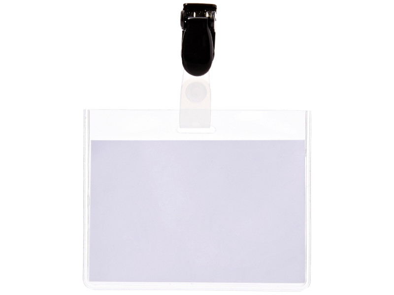 pavo Porte-badge, fermé en haut, avec clip, 60 x 90 mm