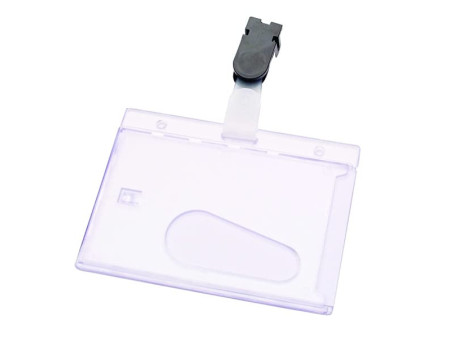 pavo Porte-badge, avec clip, 60 x 90 mm, transparent