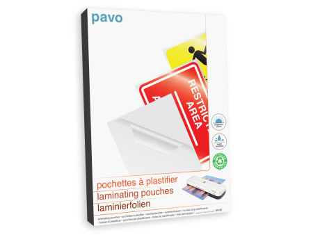 pavo Pochette de plastification, 54 x 86 mm, brillant