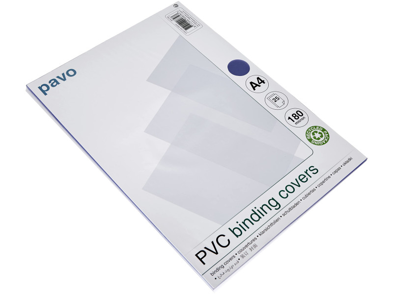 pavo Plats de couverture, A4, PVC, 0,18 mm, transparent