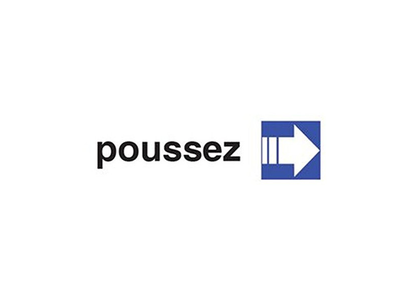 pavo Plaque de signalisation 'poussez', (L)170 x (H)47 mm