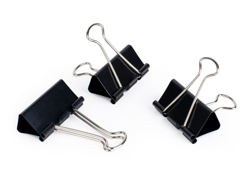 pavo Pince double clip, (L)25 mm, écartement 9 mm, noir