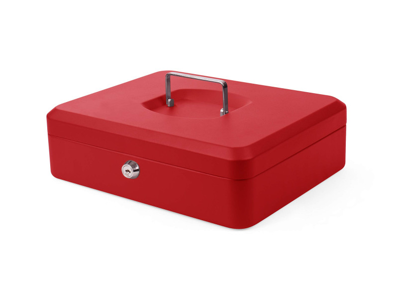 pavo Caisse à monnaie, (L)300 x (P)240 x (H)90 mm, rouge