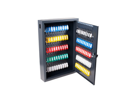pavo Armoire à clés Deluxe, pour 80 clés, gris foncé