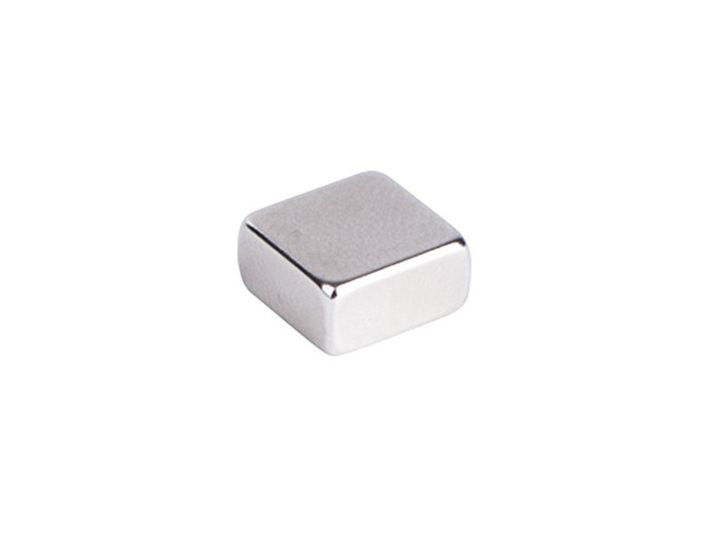 pavo Aimant au néodyme, carré, 10 x 10 x 5 mm, argent