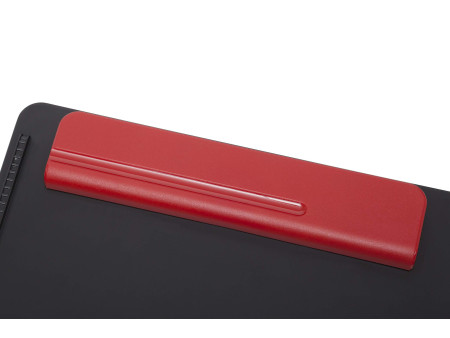MAUL Porte-bloc 'OG', pince rouge / plaque noir