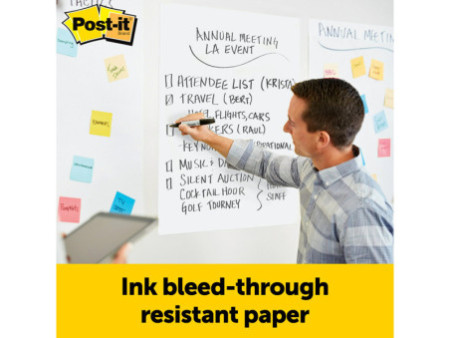 Post-it Meeting Chart Wall Pad, 508 x 584 mm, blanc
