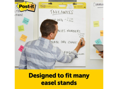 Post-it Meeting Chart Wall Pad, 508 x 584 mm, blanc