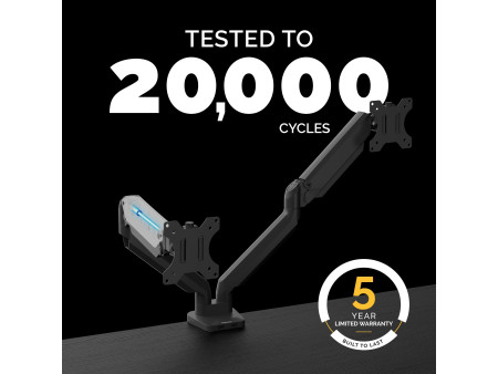 Fellowes Bras support pour écran double Platinum Series