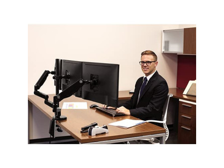 Fellowes Bras porte-écrans triple Platinum, noir