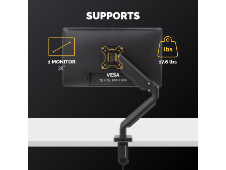 Fellowes Bras porte-écran Platinum Series, noir
