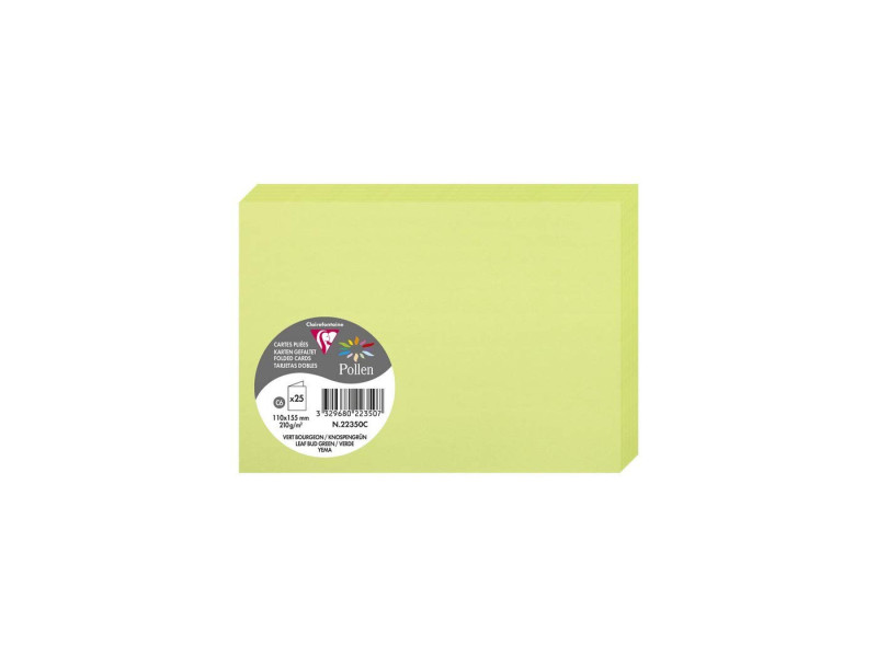Pollen by Clairefontaine Carte double C6, vert bourgeon