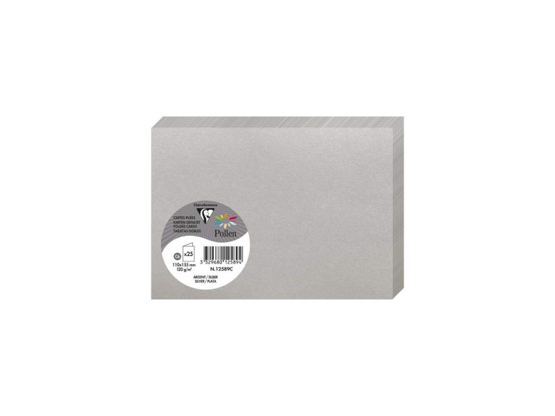 Pollen by Clairefontaine Carte double C6, argent