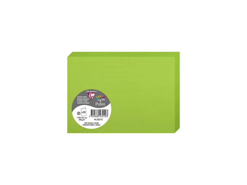 Pollen by Clairefontaine Carte double C6, vert menthe