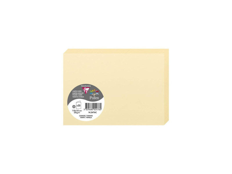 Pollen by Clairefontaine Carte double C6, chamois