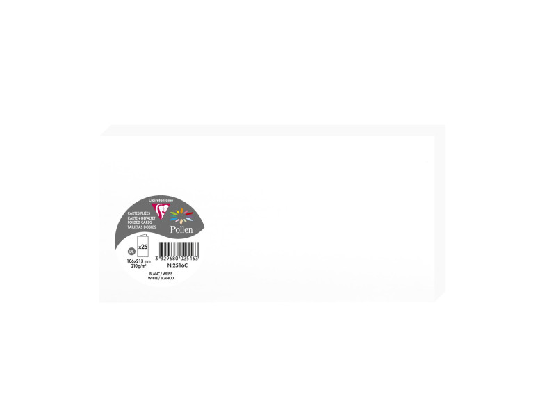 Pollen by Clairefontaine Carte double DL, blanc