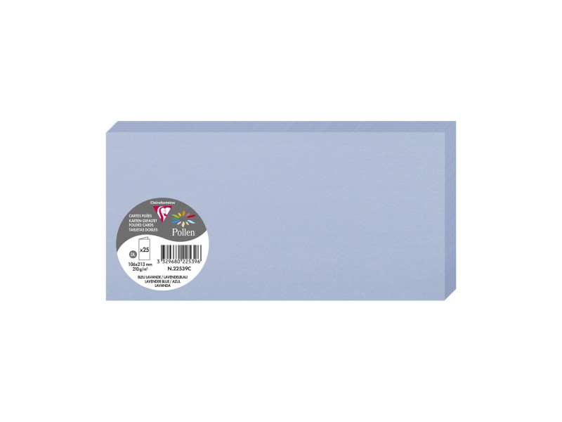 Pollen by Clairefontaine Carte double DL, bleu lavande