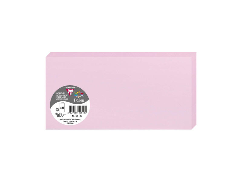 Pollen by Clairefontaine Carte double DL, rose dragée