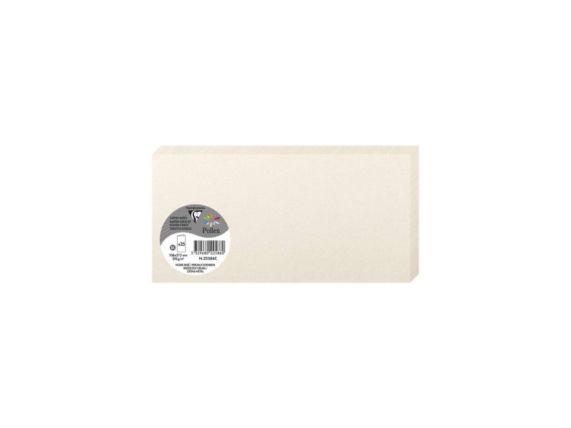 Pollen by Clairefontaine Carte double DL, ivoire irisé