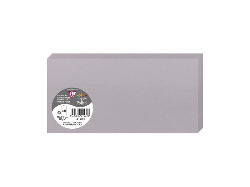 Pollen by Clairefontaine Carte double DL, gris koala