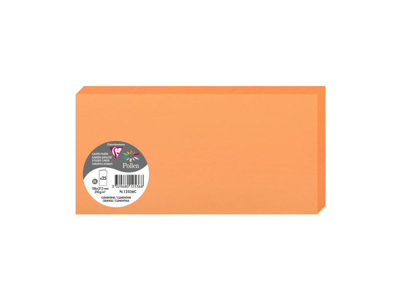 Pollen by Clairefontaine Carte double DL, clémentine
