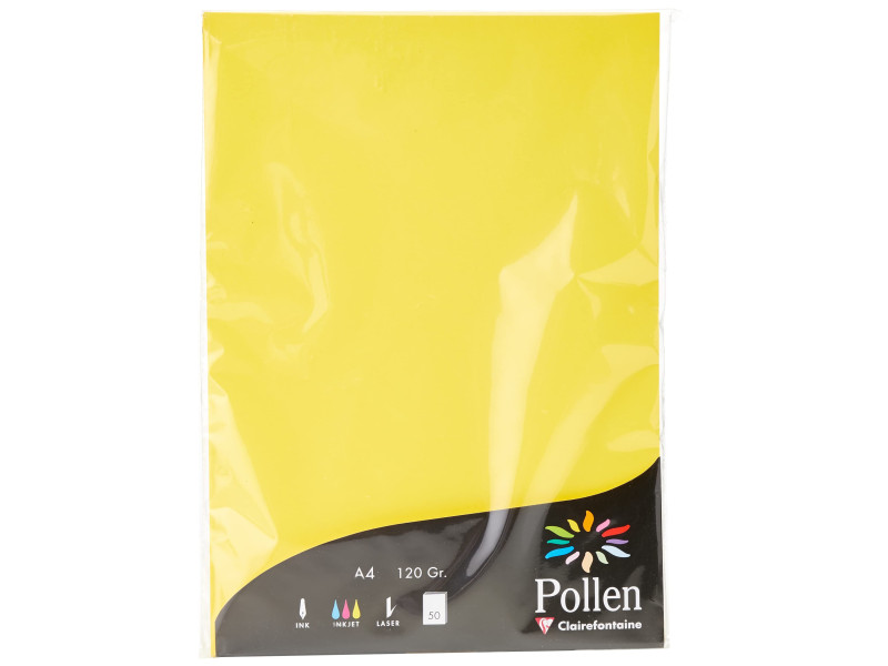 Pollen by Clairefontaine Papier A4, jaune soleil