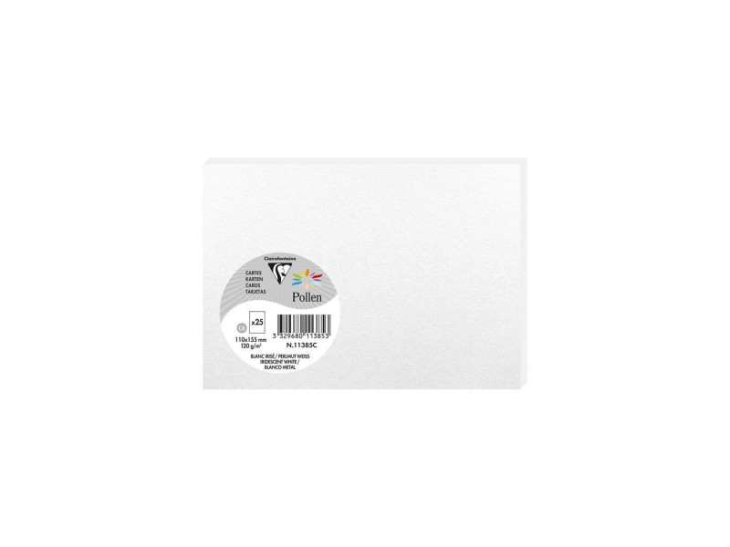 Pollen by Clairefontaine Carte C6, blanc irisé