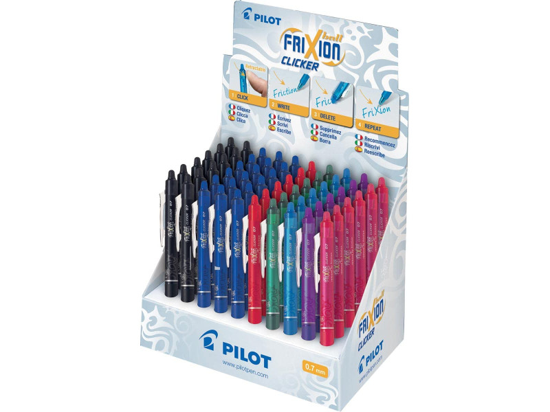 PILOT Stylo roller FRIXION BALL CLICKER 07, présentoir de 60