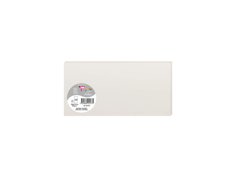 Pollen by Clairefontaine Carte DL, gris perle