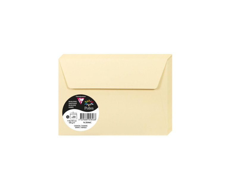 Pollen by Clairefontaine Enveloppes C6, chamois
