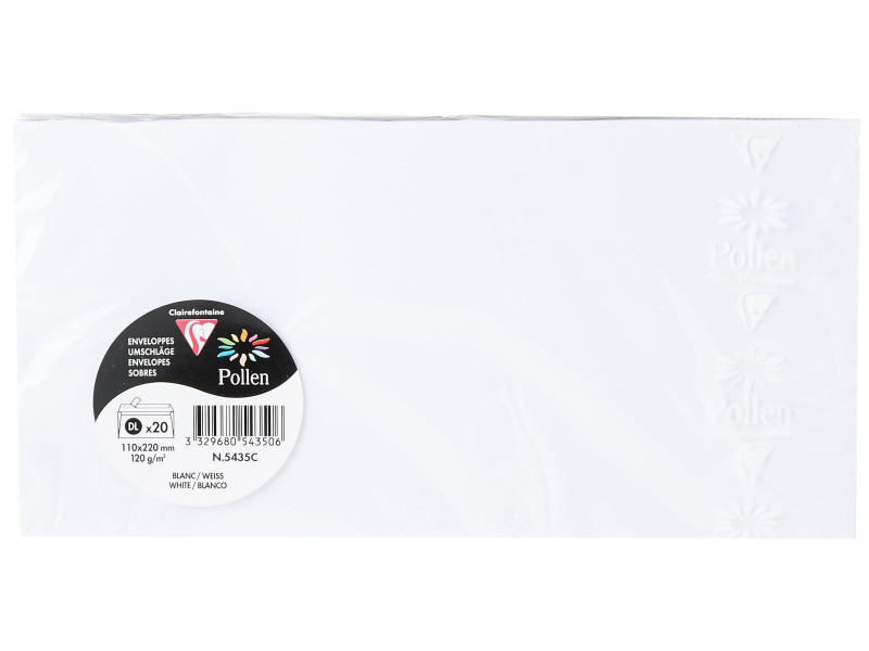 Pollen by Clairefontaine Enveloppes DL, blanc