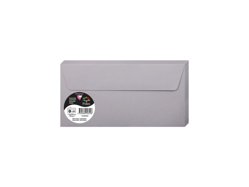 Pollen by Clairefontaine Enveloppes DL, gris koala
