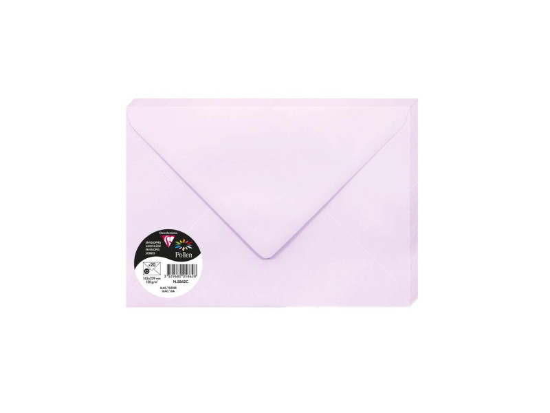 Pollen by Clairefontaine Enveloppes C5, lilas