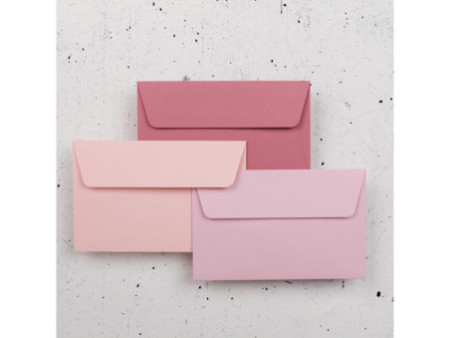 Pollen by Clairefontaine Enveloppes 90 x 140 mm, rose dragée