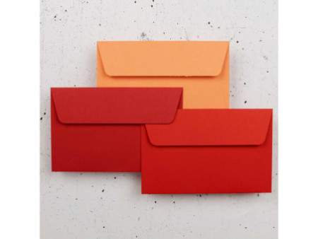 Pollen by Clairefontaine Enveloppes 90 x 140 mm, clémentine